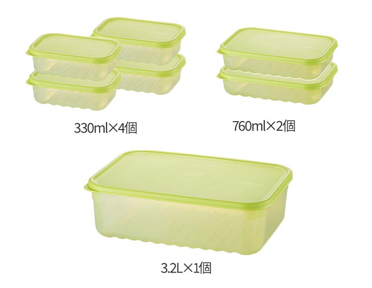[人気サイズ7点セット] ロック＆ロック キープフレッシュ 保存容器 ( 330ml 760ml 3.2L )