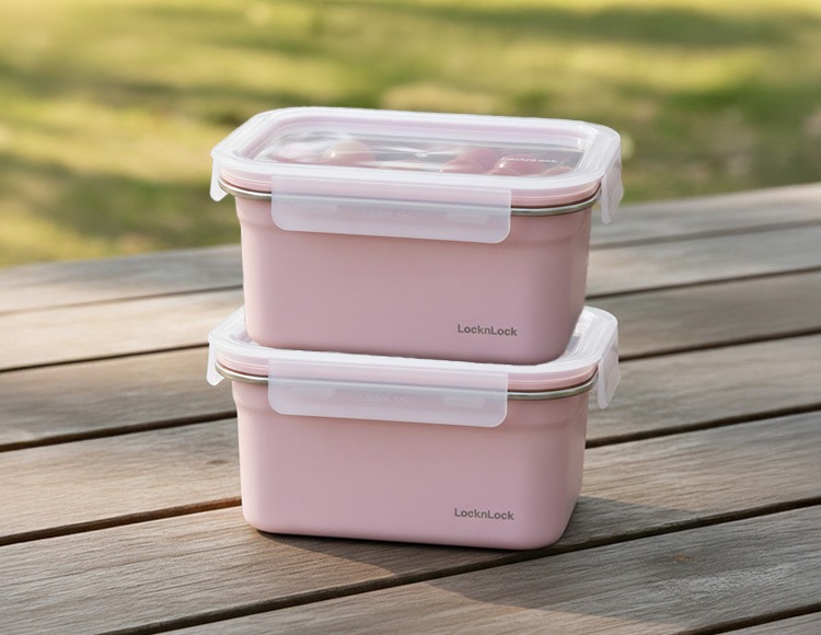 ロック＆ロック カラーステンハード 1L 2個セット 電子レンジ オーブン 冷凍 食洗機対応