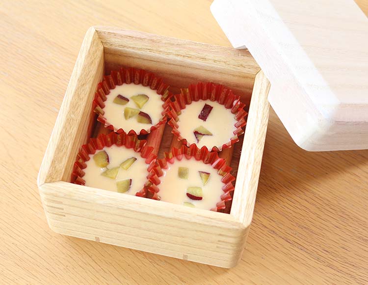 kirisai (キリサイ) 桐製蒸し器 小 すのこ付 電子レンジ冷凍対応 日本製