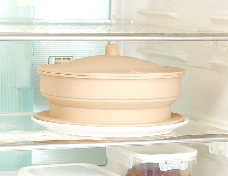 [鍋でもレンジでも] 折りたたみシリコンスチーマー 18~20cm 食洗機対応