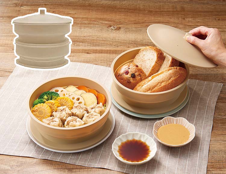 [鍋でもレンジでも] 折りたたみシリコンスチーマー 18~20cm 食洗機対応
