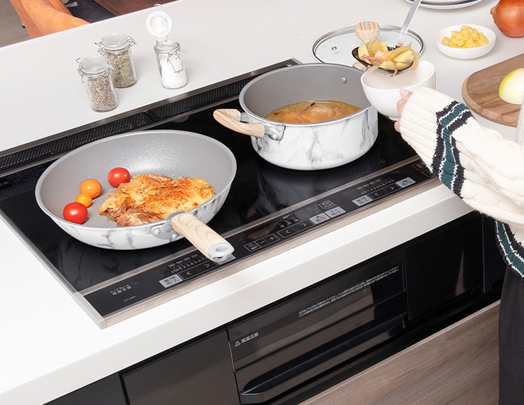 MARBLE KITCHEN ウォックパン ガス火 IH対応 24cm