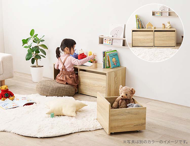 3WAY 収納 ベンチ 90×40×35cm 子供机にも
