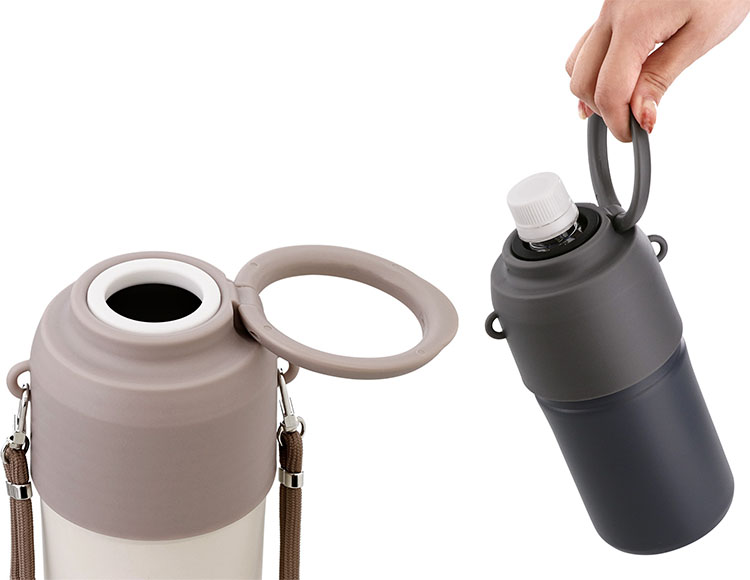 ペットボトルホルダー 300ml-650mlペットボトル対応 保冷 保温 真空二重構造