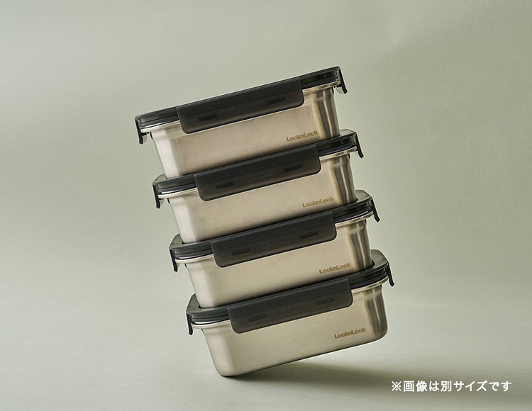 ロック&ロック ステンハード ステンレス保存容器 600ml 3個セット 電子レンジ オーブン 冷凍 食洗機対応