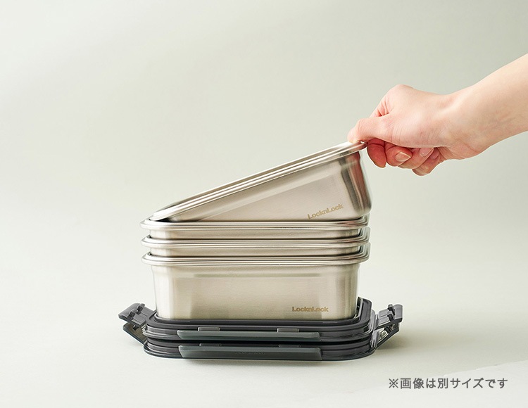 ロック&ロック ステンハード ステンレス保存容器 600ml 3個セット 電子レンジ オーブン 冷凍 食洗機対応