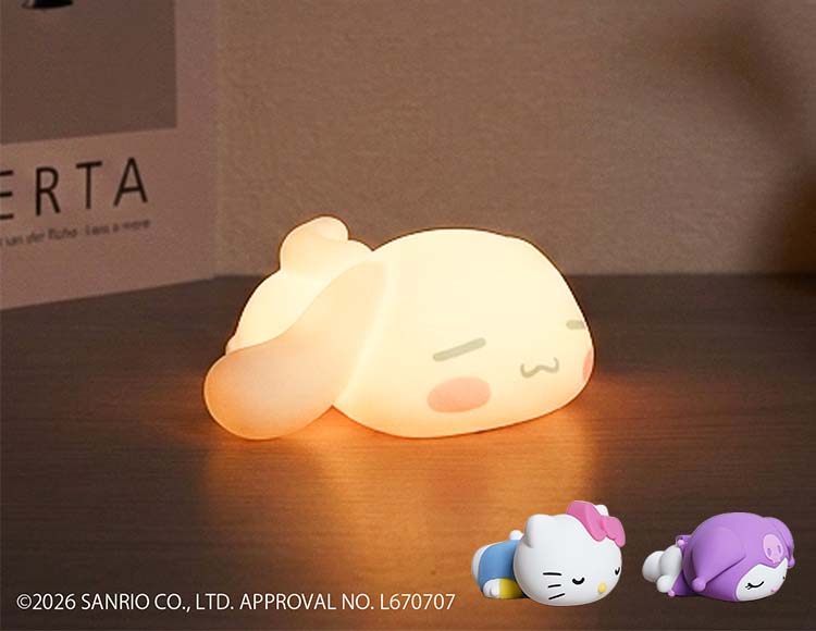 サンリオ 寝そべり ルームライト ハローキティ クロミ シナモロール 電池式