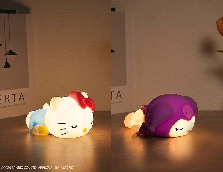 サンリオ 寝そべり ルームライト ハローキティ クロミ シナモロール 電池式