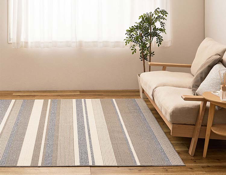 洗える ラグ 1.5畳 130×185cm 床暖房対応 ホットカーペット対応
