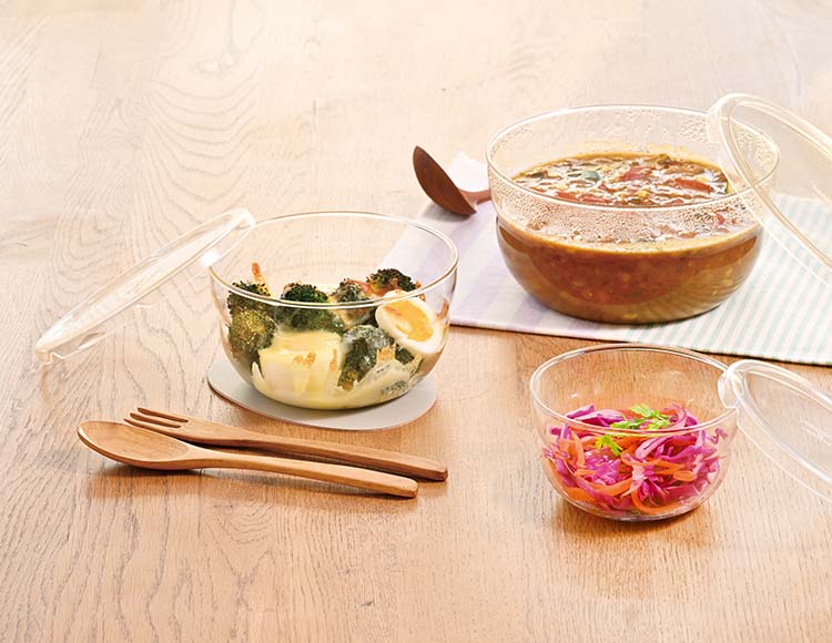 HARIO（ハリオ） ボウルップ 耐熱ガラス 保存ボウル 650ml 2個セット 食洗機 レンジ対応 日本製