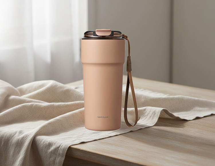 ロック&ロック メトロカフェ セラミック マグカップ 650ml 保冷 保温 真空二重構造