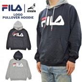 FILA HERITAGE × STAPLE (フィラ ヘリテージ × ステイプル) パーカー LOGO PULLOVER HOODIE プルオーバー パーカー スウェット フリース ブラック グレー