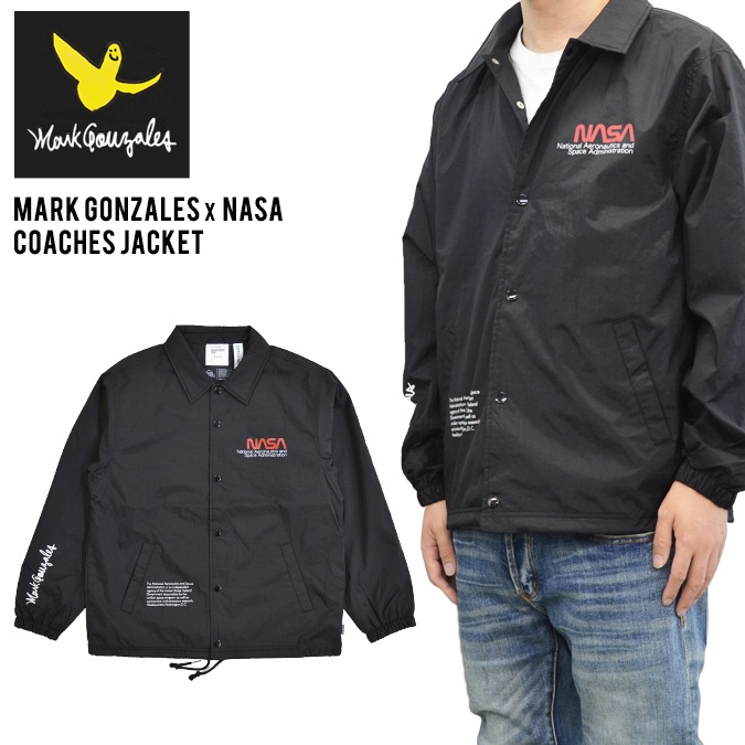 MARK GONZALES マーク・ゴンザレス ジャケット NASA COACHES JACKET コーチジャケット ナイロンジャケット M-XL  ブラック メンズ 2G5-5971 【サマーセール】【送料無料】-NAKED-STORE 公式通販サイト