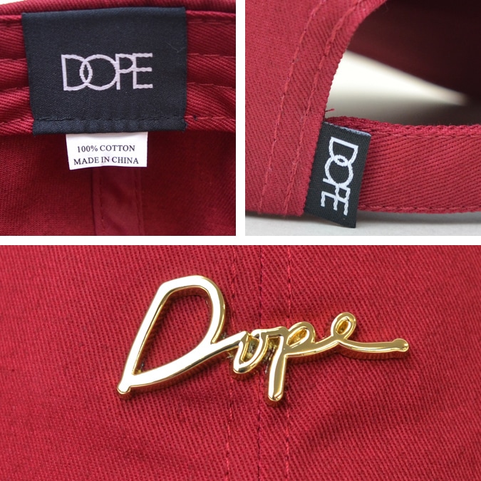 DOPE ドープ 24K SCRIPT DAD HAT CAP キャップ 6-PANEL CAP 帽子