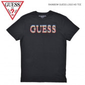 GUESS ���� T����� SS BSC RAINBOW GUESS LOGO TEE Ⱦµ ���åȥ��� �ȥåץ� ��� S-XL �֥�å� M0YI0QR8FY1 ��ñ�ʹ����ξ��ϥ᡼����ȯ���ۡ�����̵���ۡڥ������