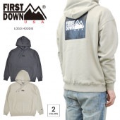 FIRST DOWN ファーストダウン パーカー LOGO PULLOVER HOODIE フリース スウェット メンズ S-XL ダークグレー ベージュ F872509C 【送料無料】【セール】|▼