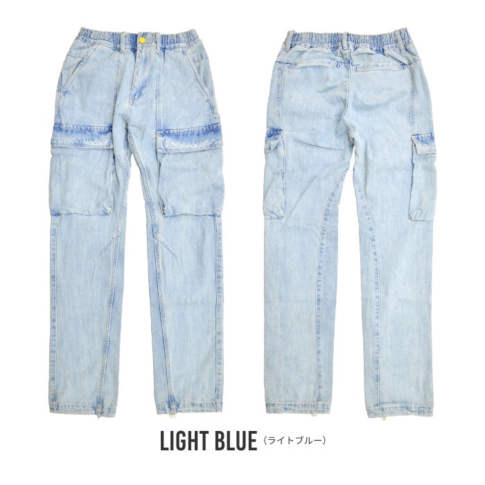 デニム・ジーパン MSGM DENIM CARGO PANTS mnml (ミニマル) カーゴパンツ V216 CARGO DENIM PANTS カーゴ