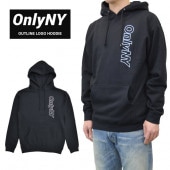 ONLY NY ꡼˥塼衼 ѡ OUTLINE LOGO HOODIE ץ륪С ѡ å ե꡼  S-XL ֥å ̵ۡڥ