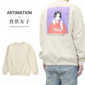 ARTIMATION ƥ᡼  ߽ ȥ졼ʡ GIRL'S MILKY CREW 롼ͥå å ե꡼ ١ M-XL AMFJ003 ̵