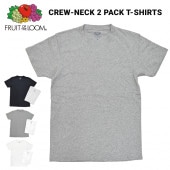 【2枚セット】FRUIT OF THE LOOM フルーツオブザルーム CREW-NECK 2 PACK T-SHIRTS 2パックT Tシャツ 半袖 アンダーウェア UNDERWEAR インナー M