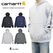 CARHARTT �����ϡ��� �ѡ����� MIDWEIGHT SIGNATURE SLEEVE LOGO HOODED SWEATSHIRT �ե꡼�� �������å� ��� USA��ǥ� S-XL K288 ������̵����
