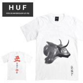 HUF ハフ Tシャツ YOTO OX WATERCOLOR S/S TEE 半袖 カットソー トップス メンズ S-XL ホワイト TS01560 【単品購入の場合はネコポス便発送】【送料無料】【セ