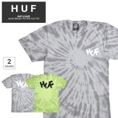 HUF ハフ Tシャツ HAZE BRUSH TIE DYE S/S TEE 半袖 カットソー トップス メンズ S-XL ブラック ライム TS01383 【単品購入の場合はメール便発送】【送料無料