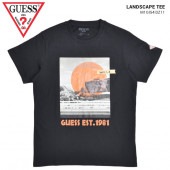 GUESS ゲス Tシャツ LANDSCAPE TEE 半袖 カットソー トップス メンズ S-XL ブラック M1GI54I3Z11 【単品購入の場合はメール便発送】【送料無料】【セール】|▼ カ行