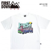FIRST DOWN �ե������ȥ����� T����� ART S/S T-SHIRT TEE Ⱦµ ���åȥ��� �ȥåץ� ��� M-XL �ۥ磻�� F901506C ��ñ�ʹ����ξ��ϥ᡼����ȯ���ۡ�����̵���ۡڥ������