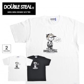 DOUBLE STEAL ダブルスティール Tシャツ MOU-MOU DOUBZ S/S T-SHIRT TEE カットソー トップス メンズ ブラック ホワイト M-XL 911-14001 【単品