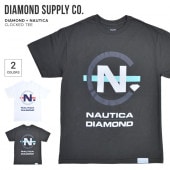 DIAMOND SUPPLY Co. ダイヤモンド サプライ × NAUTICA ノーティカ CLOCKED TEE 半袖 カットソー トップス メンズ S-XL ブラック ホワイト C20DMPA4