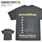 DIAMOND SUPPLY Co. ダイヤモンド サプライ × NAUTICA ノーティカ FLAGS TEE 半袖 カットソー トップス メンズ S-XL ブラック C20DMPA406S 【単品