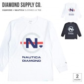 DIAMOND SUPPLY Co. ��������� ���ץ饤 �� NAUTICA �Ρ��ƥ��� ����T CLOCKED L/S TEE Ĺµ ���åȥ��� �ȥåץ� ��� S-XL �֥�å� �ۥ磻�� C20DMPC403S ��ñ�ʹ����ξ��ϥ᡼����ȯ���ۡ�RCP��