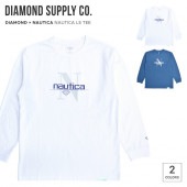 DIAMOND SUPPLY Co. ダイヤモンド サプライ × NAUTICA ノーティカ ロンT NAUTICA L/S TEE 長袖 カットソー トップス メンズ S-XL ネイビー ホワイト 