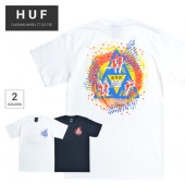 HUF ハフ Tシャツ FLASHING WHEEL TT S/S TEE 半袖 カットソー トップス メンズ S-XXL ブラック ホワイト TS01690 【単品購入の場合はメール便発送】【送料無