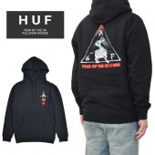 HUF �ϥ� �ѡ����� YEAR OF THE OX P/O HOODIE �ե꡼�� �������å� ��� S-XL �֥�å� PF00408 ������̵���ۡڥ������