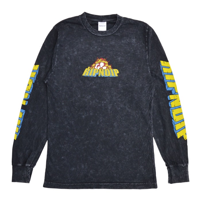 ★国内在庫/送関込*RIPNDIP*新作*NERMAL袖ロゴ長袖Tシャツ/L★ RIPNDIP リップンディップ ロンT NERMZILLA L/S TEE 長袖 T