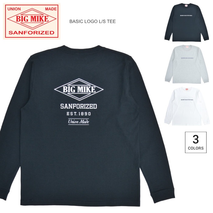 BIG MIKE ビッグマイク ロンT BASIC LOGO L/S TEE 長袖 Tシャツ