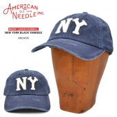 AMERICAN NEEDLE ����ꥫ��ˡ��ɥ� ����å� NEW YORK BLACK YANKEES ARCHIVE CAP HAT ˹�� ���ȥ�åץХå�����å� Negro League �ͥ��ӡ� 44747B-NBY ������̵����