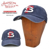 AMERICAN NEEDLE アメリカンニードル キャップ SAN FRANCISCO SEALS NEW RAGLAN CAP HAT 帽子 ストラップバックキャップ MiLB ネイビー 3667