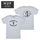 HUF × PLAYBOY ハフ × プレイボーイ Tシャツ PHOTO DEPT S/S TEE 半袖 カットソー トップス メンズ S-XL グレー TS01783 【単品購入の場合はメール便発送