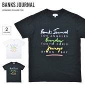 BANKS JOURNAL バンクス ジャーナル Tシャツ WONDERS CLASSIC S/S T-SHIRT TEE 半袖 トップス カットソー メンズ S-XL ブラック ホワイト WTS06