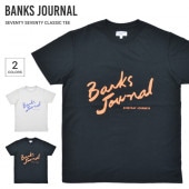 BANKS JOURNAL バンクス ジャーナル Tシャツ SEVENTY SEVENTY CLASSIC S/S T-SHIRT TEE 半袖 トップス カットソー メンズ S-XL ブラック グレ