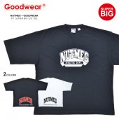 GOODWEAR × NUTMEG グッドウェア × ナツメグ Tシャツ PT. SUPER BIG S/S TEE 半袖 トップス カットソー USAコットン メンズ M-XL ブラック ホワイト 