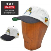 HUF × MARVEL ハフ × マーベル キャップ WOLVERINE SNAPBACK HAT CAP 帽子 スナップバックキャップ 6パネルキャップ ホワイト HT00692 【送料無料】|▼