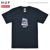 HUF  MARVEL ϥ  ޡ٥ T BLACK SUIT SPIDER-MAN S/S TEE Ⱦµ åȥ ȥåץ  S-XL ֥å TS01894 ñʹξϥͥݥȯ̵ۡ