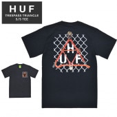 HUF ハフ Tシャツ TRESPASS TRIANGLE S/S TEE 半袖 カットソー トップス メンズ S-XL ブラック TS01757 【単品購入の場合はメール便発送】【送料無料】【セール