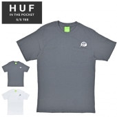 HUF ハフ Tシャツ IN THE POCKET S/S TEE 半袖 カットソー トップス メンズ S-XL チャコール ホワイト TS01723 【単品購入の場合はメール便発送】【送料無料】【セ