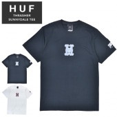 HUF × THRASHER ハフ × スラッシャー Tシャツ SUNNYDALE S/S TEE 半袖 カットソー トップス メンズ M-XL ブラック ホワイト TS01923 【単品購入の場合は