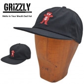 GRIZZLY グリズリー キャップ MELTS IN YOUR MOUTH DAD HAT CAP 6-PANEL CAP 帽子 ストラップバックキャップ 6パネルキャップ ブラック 【送料無料】|